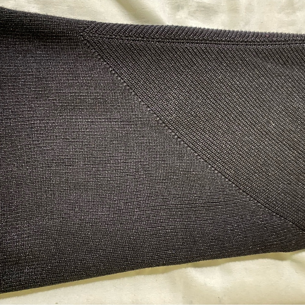 NIC+ZOE knit top size M black with silver metallic threads. Bought at Saks Fifth - Picture 6 of 7